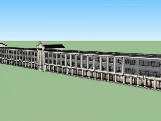 Sketchup Business Model | Commercial Street Architecture, Classical Style
