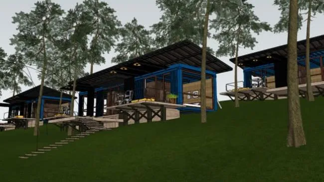 Sketchup Residential Model | Container Housing, Modern Style