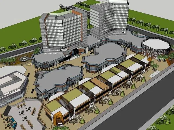 Sketchup Complex Model | Multi story High rise Complex, Office Building, Hotel, Commercial, Modern Style