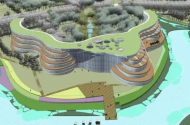 Modern Multi-Story Eco-Friendly Hotel Model in SketchUp-BIM WORLD