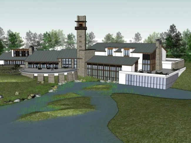 Sketchup Villa Model | Mountain Villa, Modern Chinese Style