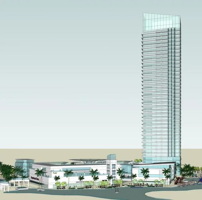 Sketchup Complex Model | Planning Scheme for Waterfront Commercial Complex, High rise Commercial Complex Center, Modern Style