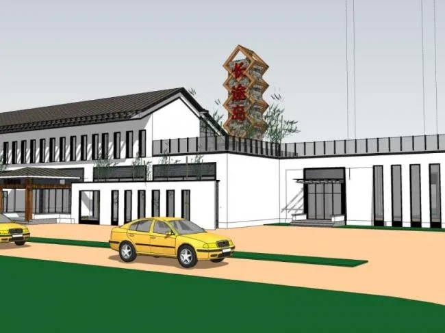 Sketchup Station Road and Bridge | Multi story Pier, Chinese Style