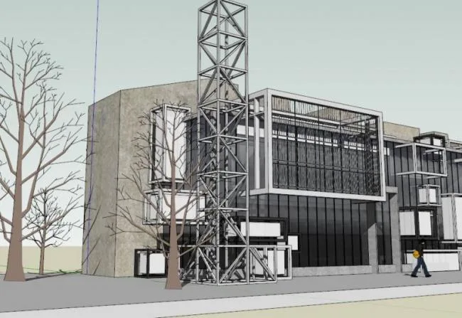 Sketchup Business Model | Low rise Sales Office, Modern Style