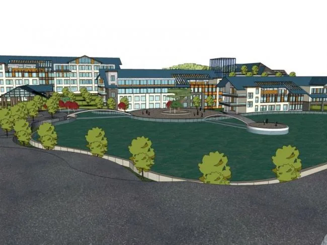 Sketchup Hotel Model | Multi story Resort, Chinese Style