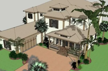 Modern Solo Villa Design | SketchUp 3D Model-BIM WORLD