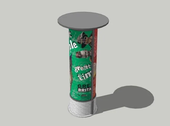 SketchUp Material Model: Cylindrical Billboard Lightbox Component