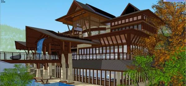 Sketchup Villa Model | Solo Villa, Southeast Asian Style