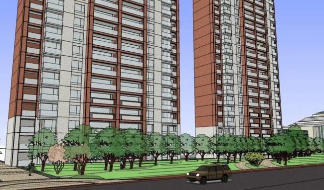 Sketchup Residential Model | High rise residential complex, modern style, residential building