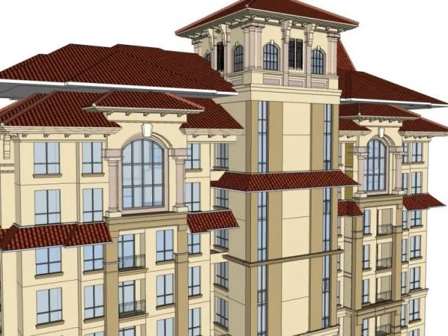 Sketchup Residential Model | Super High rise Residential Buildings, Residential Buildings, Classical Style