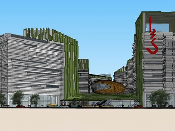 Sketchup Complex Model | Multi story High rise Complex, Office, Hotel, Commercial, Modern Style
