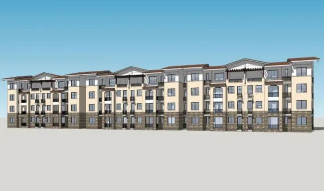 Sketchup Residential Model | Multi story Residence, Row House, Residential Building, Spanish Style, Classical Style