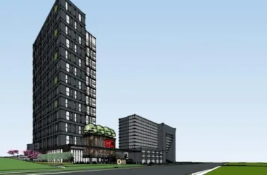 Modern High-Rise Office Building Model in SketchUp-BIM WORLD