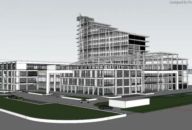 Sketchup Office Model | Multi story Office Building, Modern Style