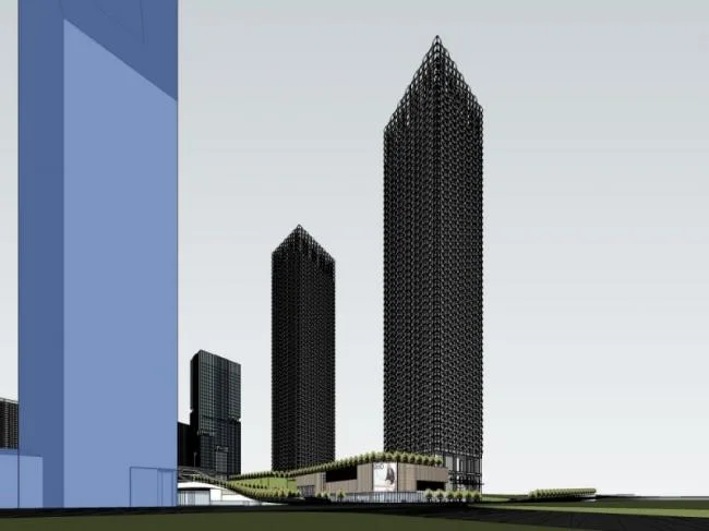 Sketchup Complex Model | Super high-rise complex, office building, residential, commercial, modern style