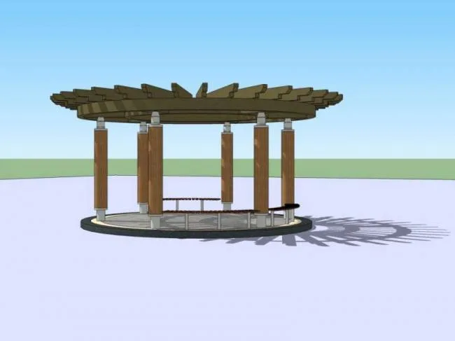 Sketchup Sketch Model | Pavilion, Modern Style, Sketch