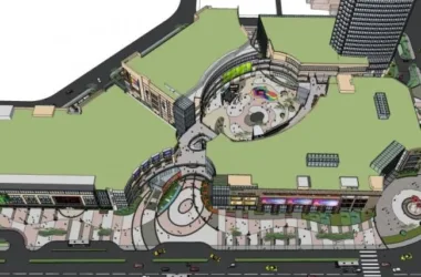 Modern Commercial Landscape Design in SketchUp-BIM WORLD