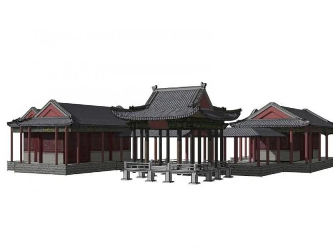 Sketchup Sketch Model | Pavilion, Chinese Style, Sketch