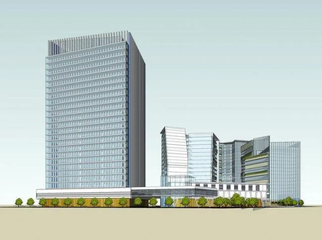 Sketchup Office Model | High rise Office Building, Modern Style