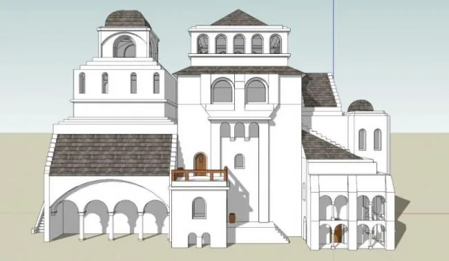 Sketchup Cultural Model | Multi story Activity Center, Greek, Cultural Architecture, Classical Style