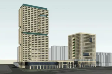 Modern High-Rise Office Building SketchUp Model-BIM WORLD
