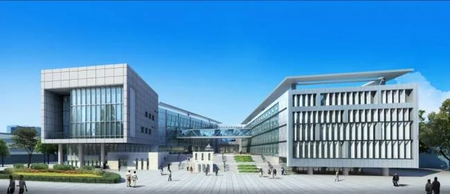 Sketchup School Model | Xinhua Middle School, Multi story School, Teaching Building, Educational Architecture, Modern Style