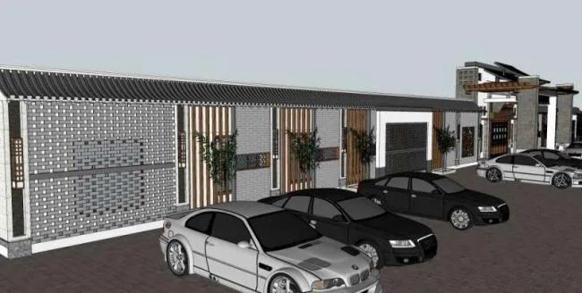 Sketchup Business Model | Multi story Restaurant, Commercial, Chinese Style