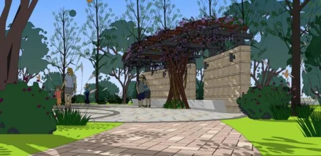 Sketchup Landscape Model | Community Landscape, Residential Landscape, European Style, Classical Style