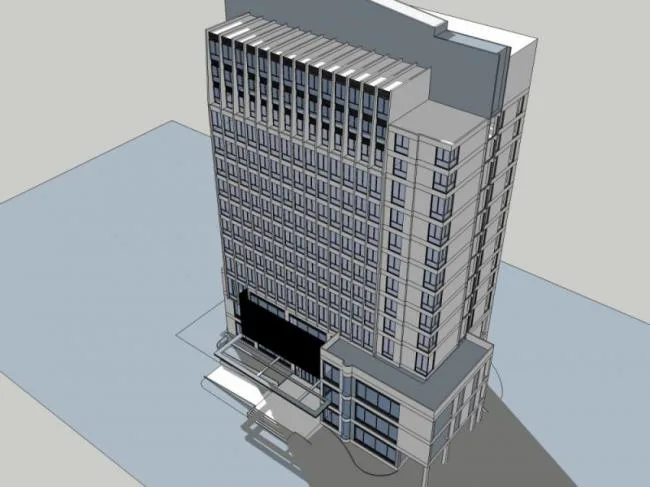 Sketchup Hotel Model | High rise Hotel, Modern Style
