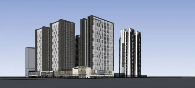 Sketchup Complex Model | Wanda Commercial Complex, High rise Office, Residential, Modern Style