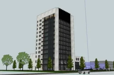 Modern High-Rise Office Building Sketchup Model-BIM WORLD