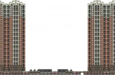 Classic-Style High-Rise Residential Building with Ground Floor Commercial Space | SketchUp Model-BIM WORLD