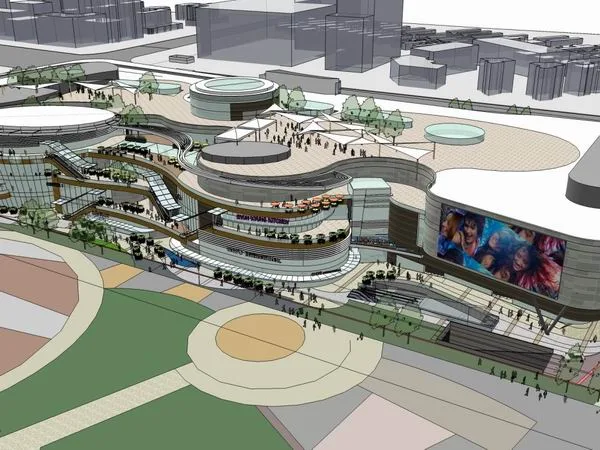 Sketchup Business Model | Multi story Beer City Model, Commercial, Modern Style