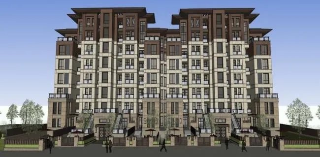 Sketchup Residential Model | Multi story Residence, Grassland Style, Residential Architecture