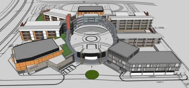Sketchup School Model | Multi story Current School Teaching Building, Educational Architecture, Modern Style