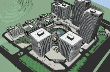 Modern Multi-Story High-Rise Mixed-Use Commercial Complex in SketchUp-BIM WORLD