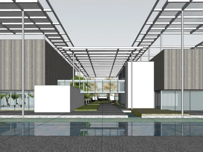 Sketchup Cultural Model | Multi story Cultural Venue, Modern Style