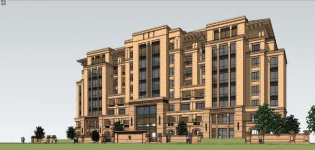 Sketchup Villa Model | Multi row Villa, European Classical Style