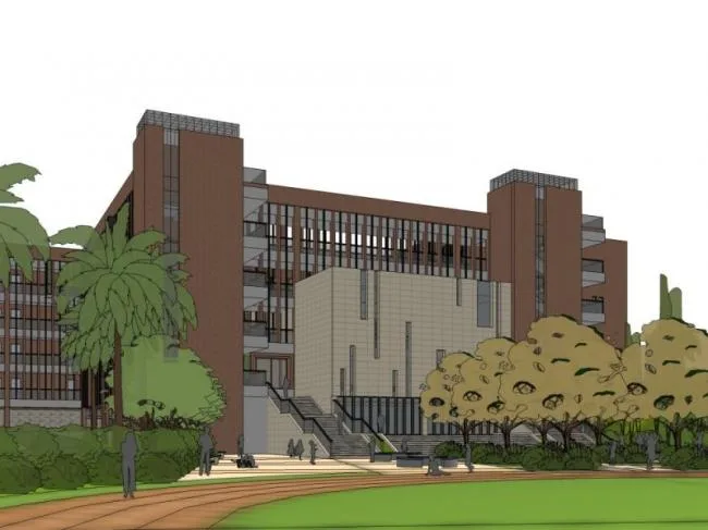 Sketchup School Model | Multi-story School, Campus Educational Architecture, Modern Style