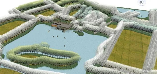 Sketchup Landscape Model | Pier Landscape, Modern Style
