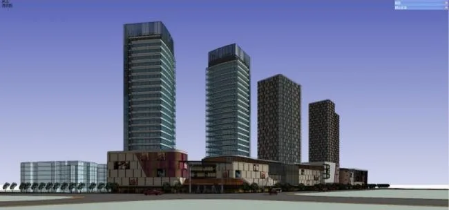 Sketchup Complex Model | Multi story Commercial Complex, Office, Residential, Modern Style