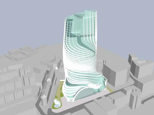 Super High-Rise Modern Hotel Model in SketchUp