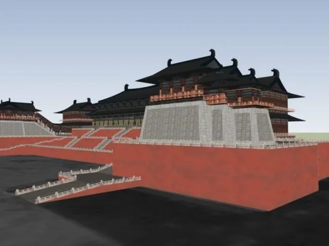 Sketchup Ancient Architecture Model | Multi story Daming Palace Hanyuan Hall, Chinese Style, Ancient Architecture