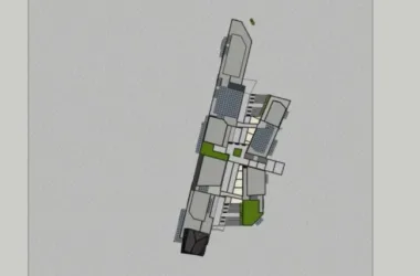 SketchUp Business Model: Modern Multi-Story Commercial Pedestrian Street Design-BIM WORLD