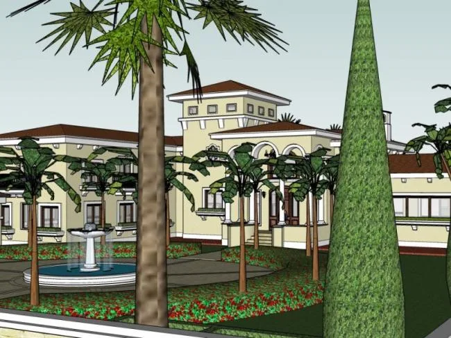 Sketchup Business Model | Multi story Clubhouse, Modern Style