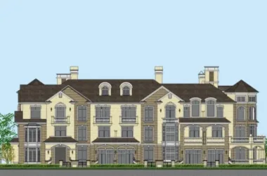 Classical Style Townhouse Villa Model in SketchUp-BIM WORLD
