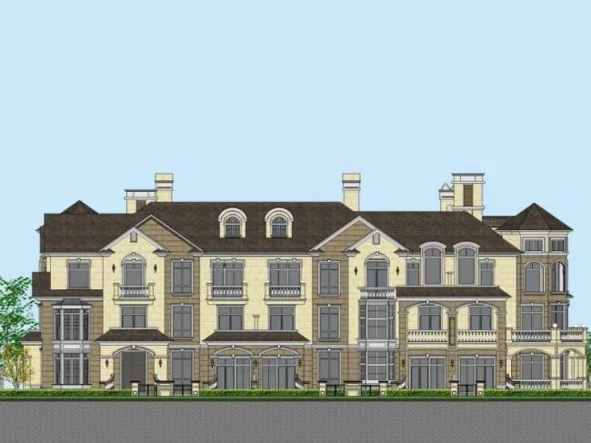Classical Style Townhouse Villa Model in SketchUp