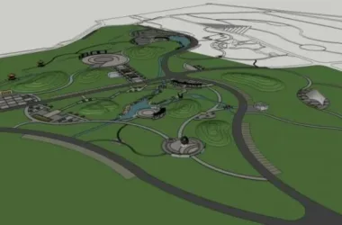 Classical Park Landscape Model in SketchUp-BIM WORLD