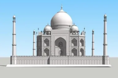 SketchUp Model of the Taj Mahal: Multi-Story Ancient Religious and Cultural Architecture in Classical Style-BIM WORLD