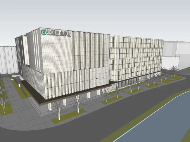 Sketchup Office Model | Bank Office Building, Multi story, Modern Style